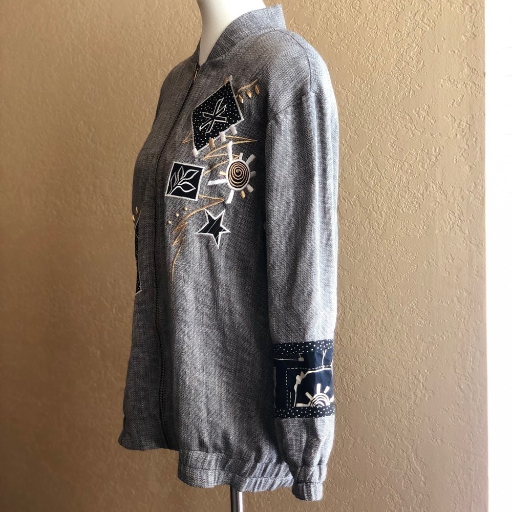 City Girl Womens Black Tweed Vintage Jacket - Picture 4 of 8